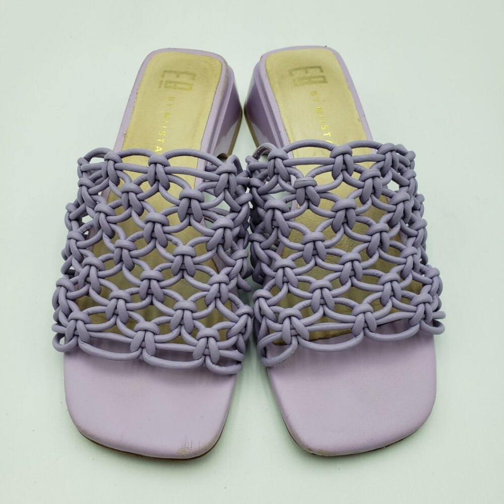 E8 by Miista Knotted Weave Sandals 36 Womens Woven Slip On Purple